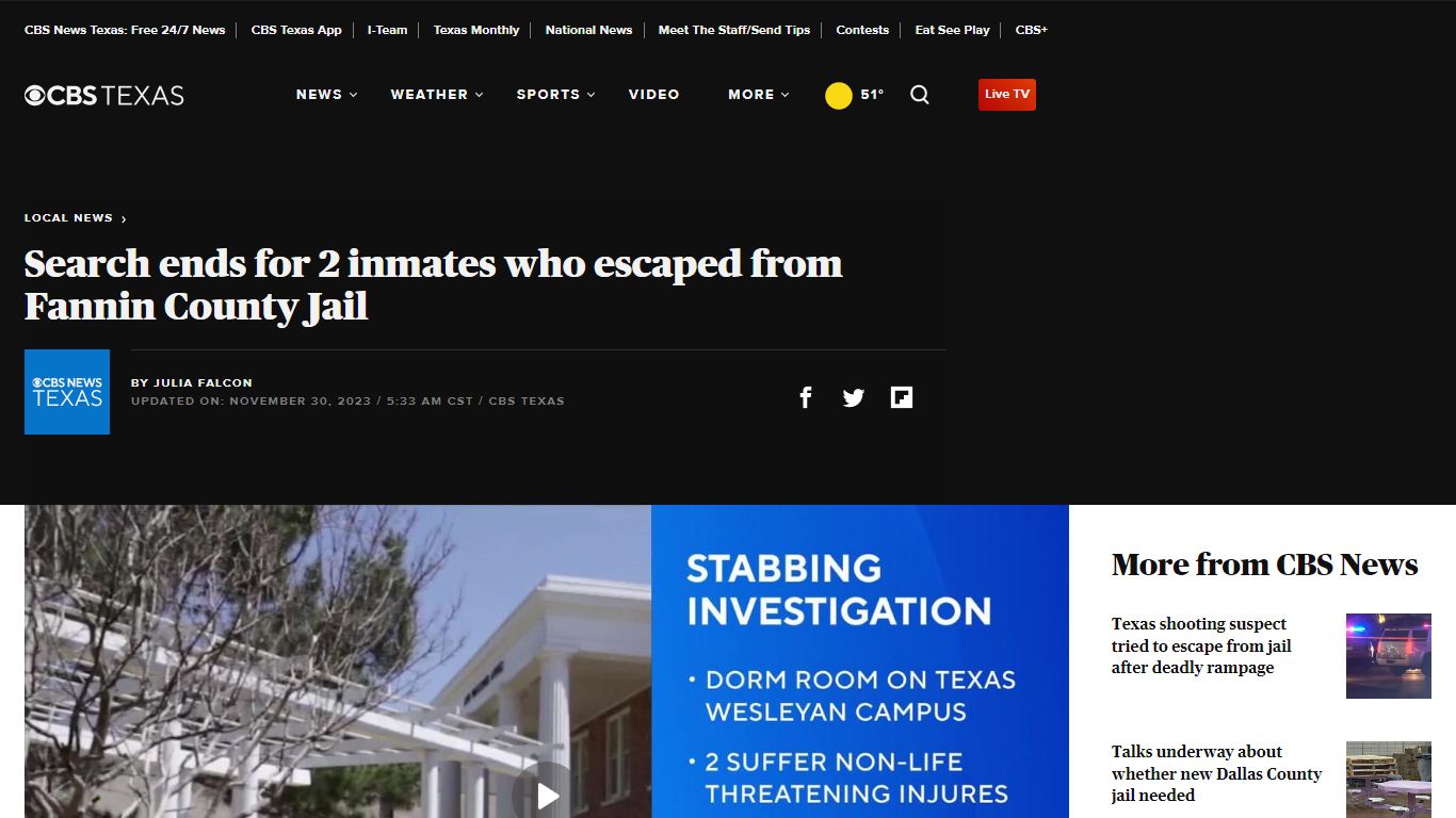 Search ends for 2 inmates who escaped from Fannin County Jail